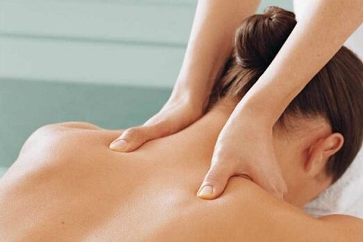 Massage mit zervikaler Osteochondose